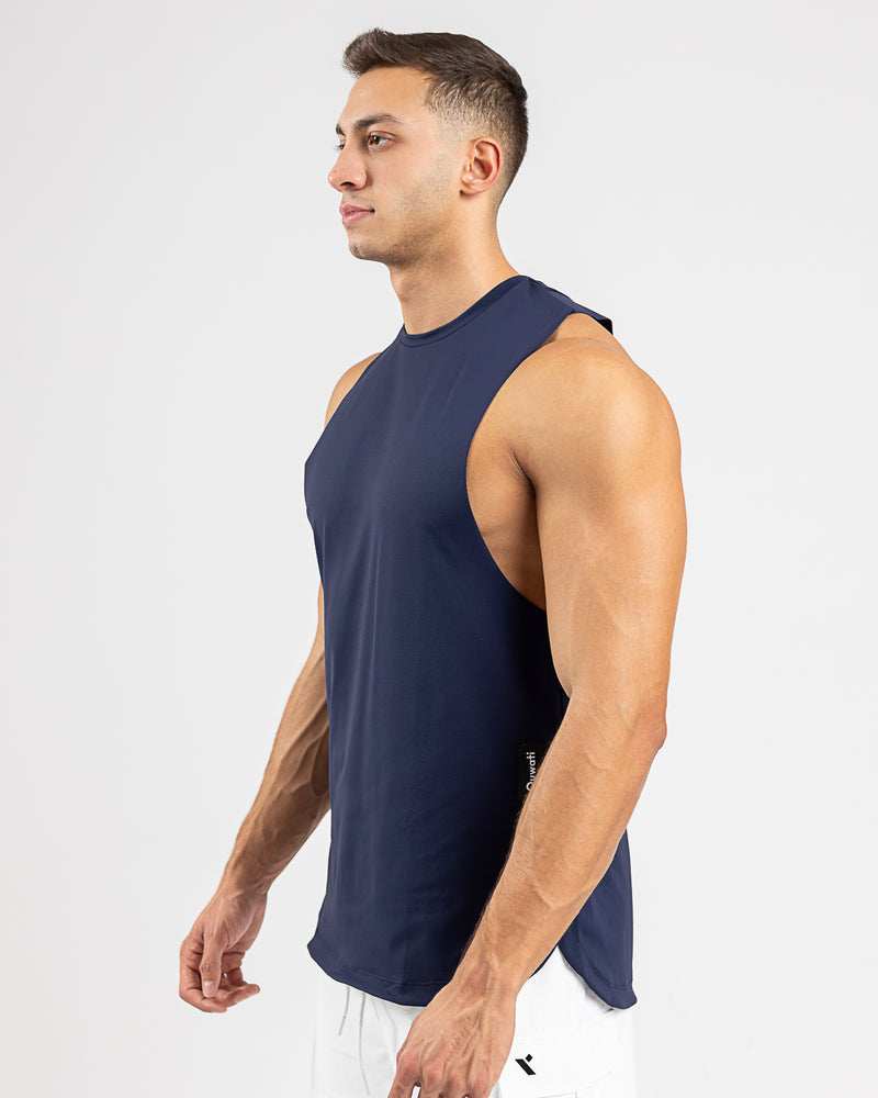 Icon Cut Off Stringer-Dark Blue