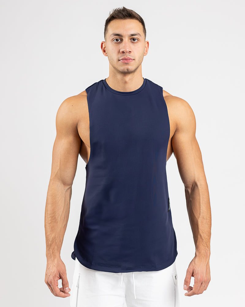 Icon Cut Off Stringer-Dark Blue