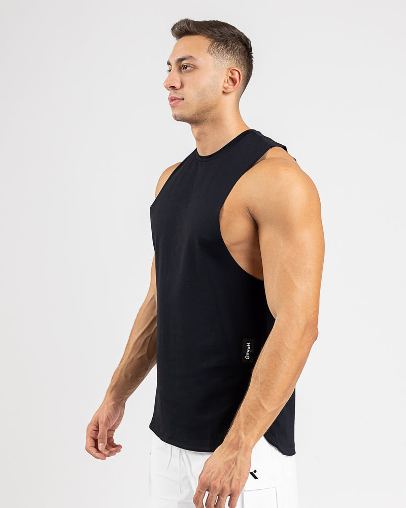 Icon Cut Off Stringer-Black