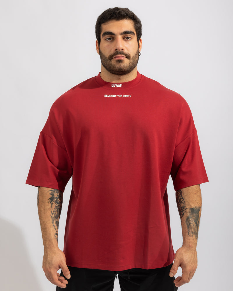Power Oversized Tee - Dark Red