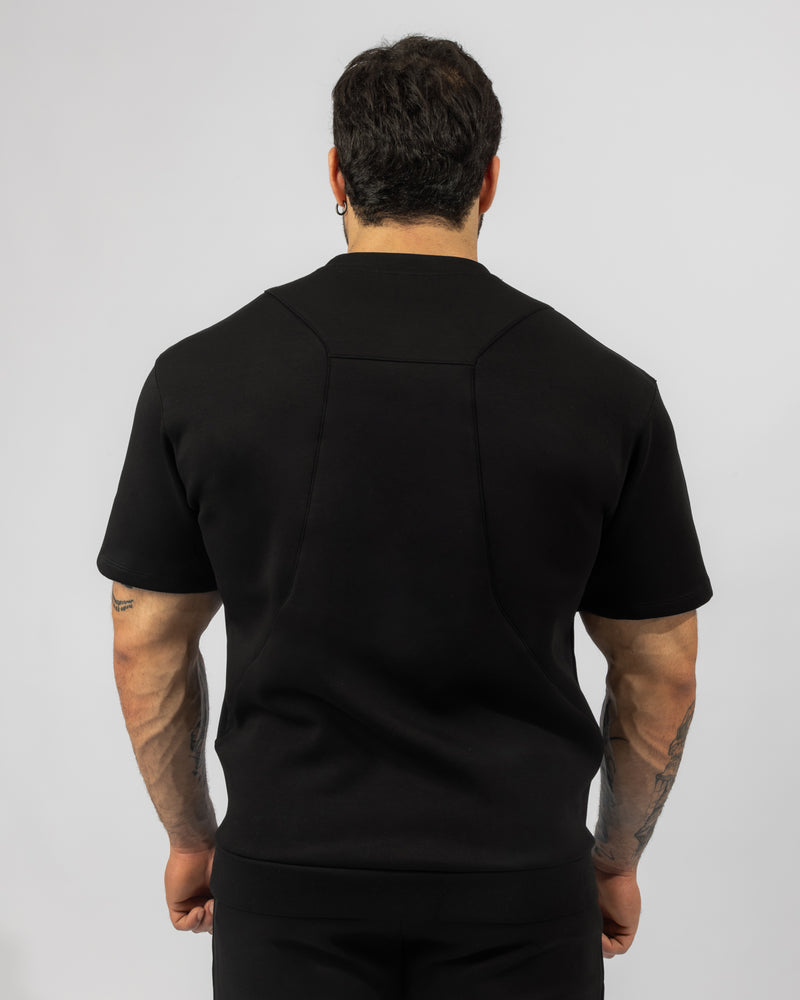 Shield Men Half Sleeve Pullover - Black