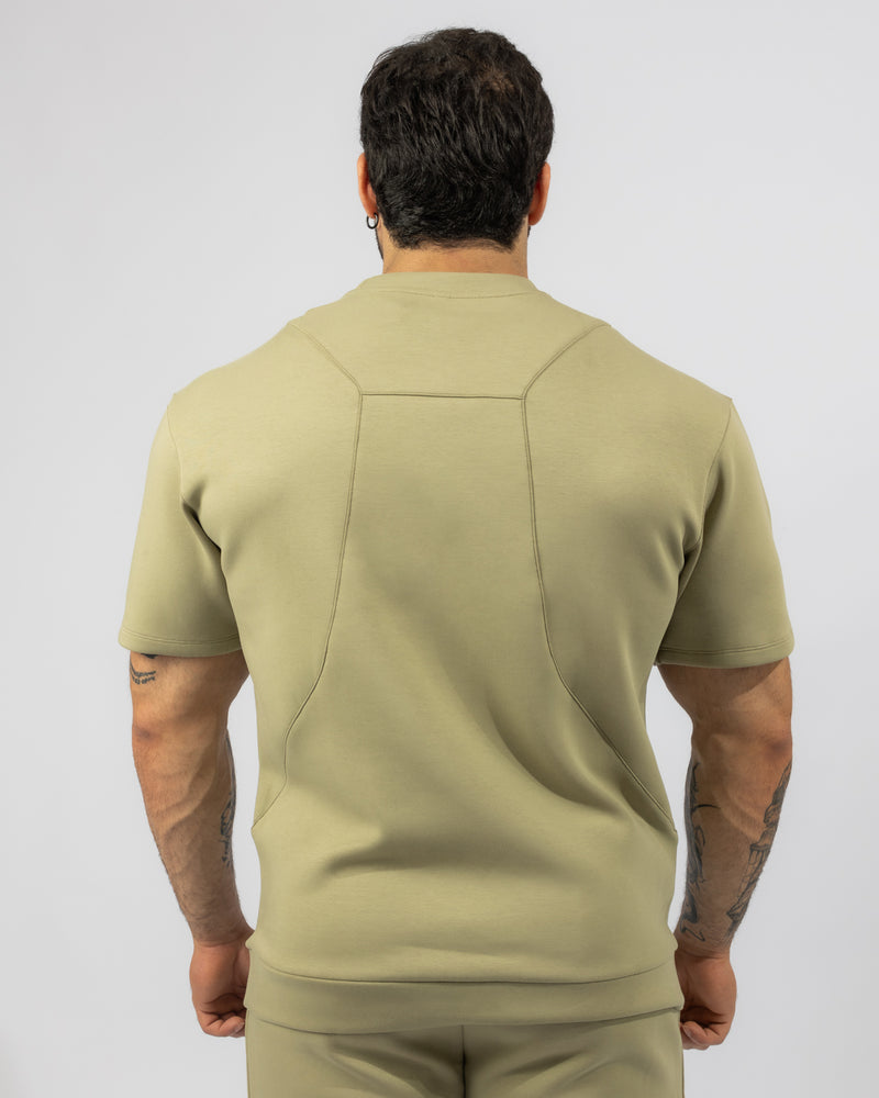 Shield Men Half Sleeve Pullover - Light Green