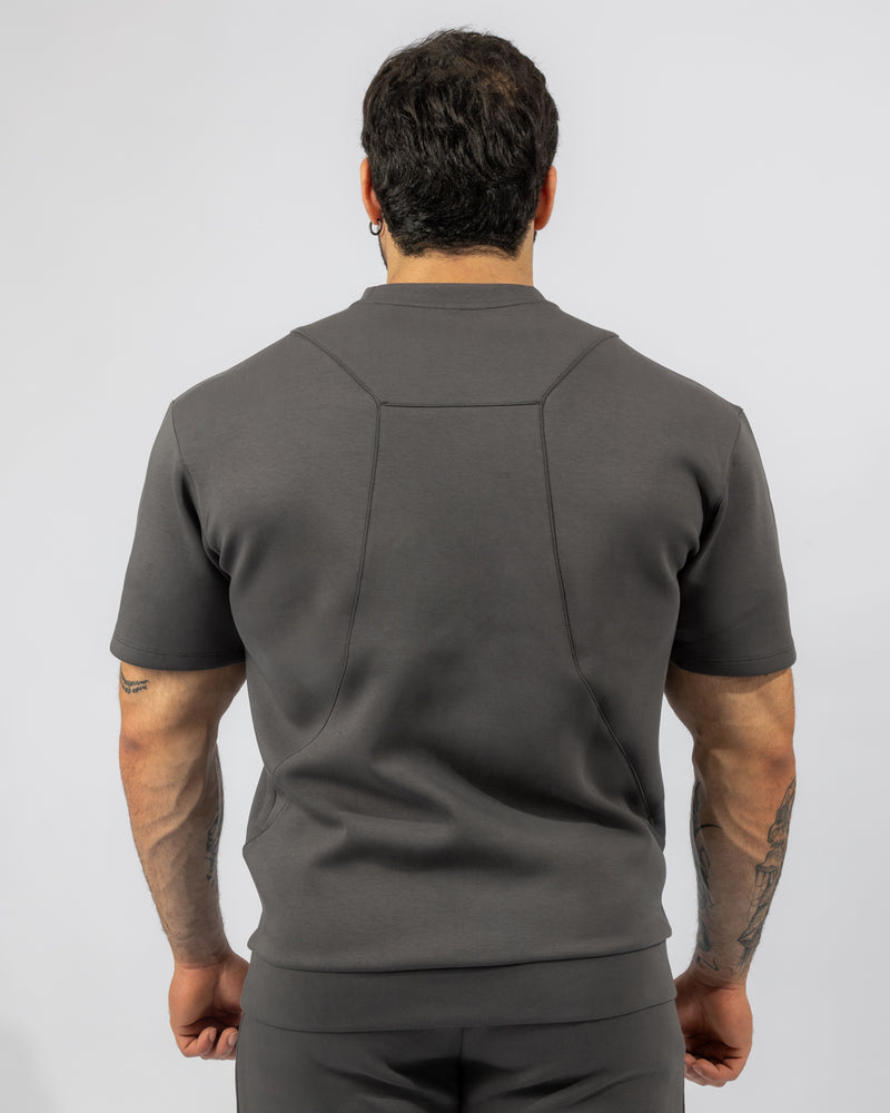 Shield Men Half Sleeve Pullover - Dark Grey