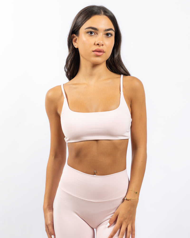 Power Criss Cross Bra - Rosy Cloud