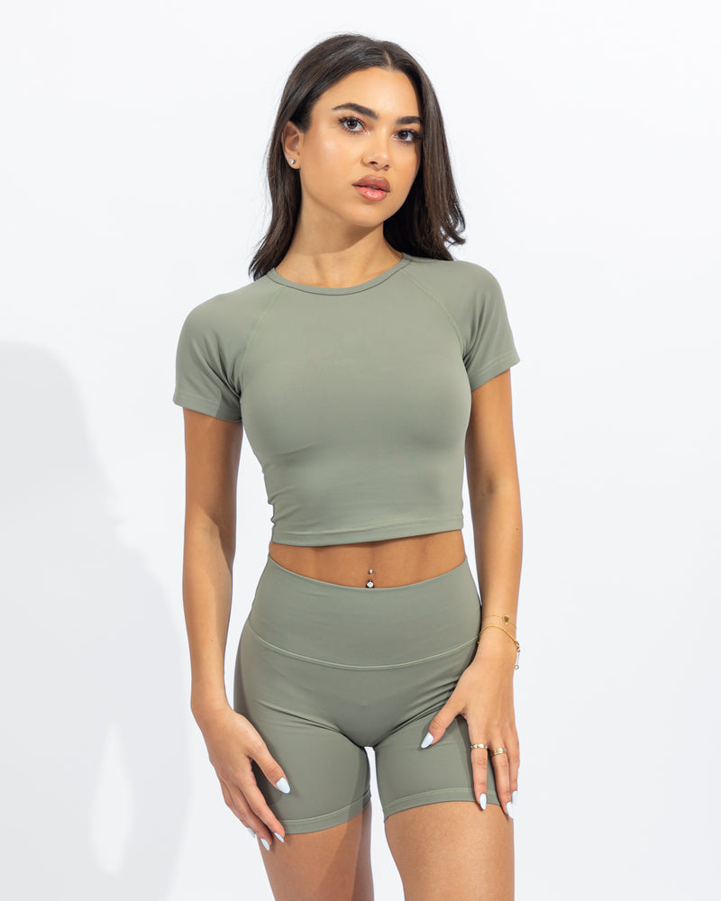 Power Crop Tee - Mint