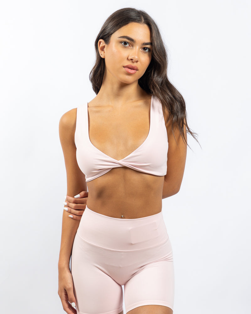 Power Twist Bra - Rosy Cloud