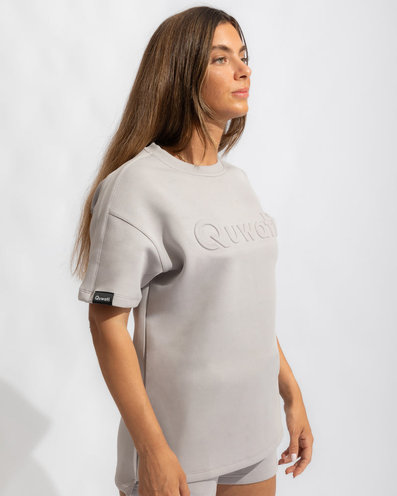 Shield Women Half Sleeve Pullover - Light Grey