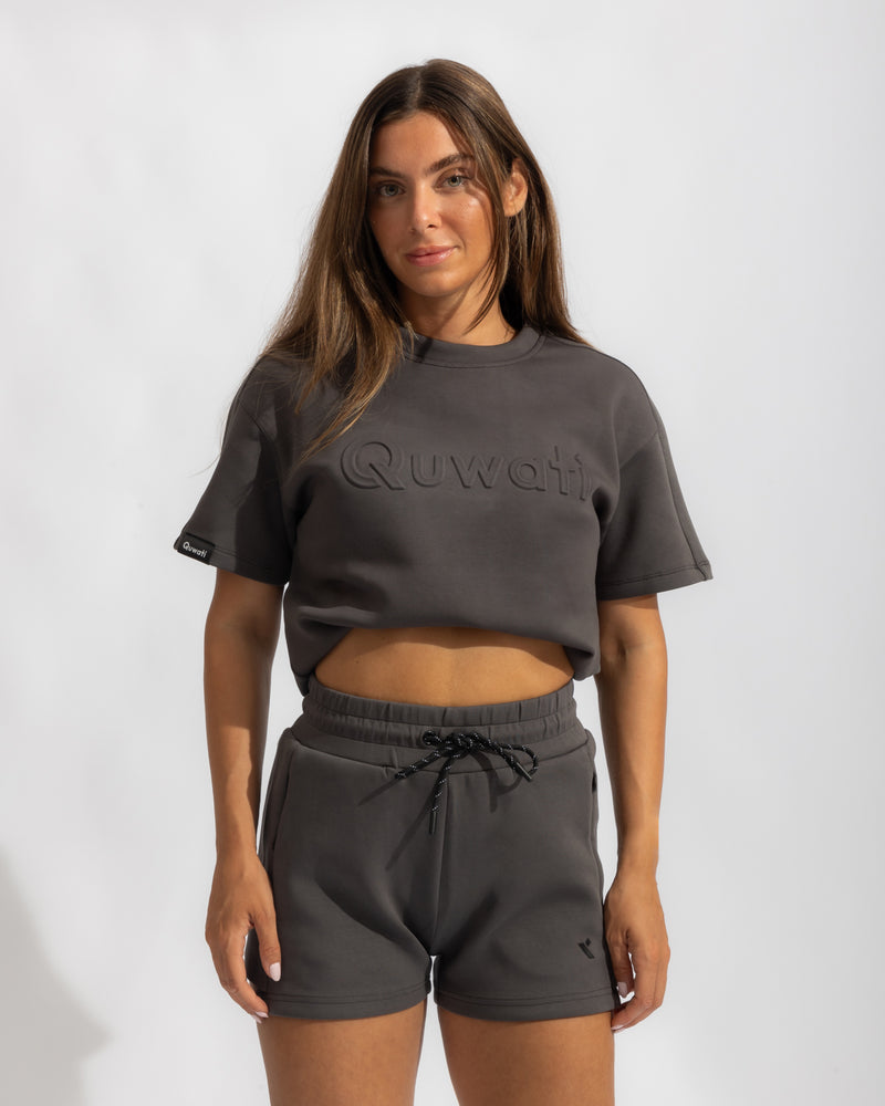 Shield Women Half Sleeve Pullover - Dark Grey