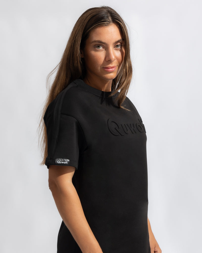 Shield Women Half Sleeve Pullover - Black