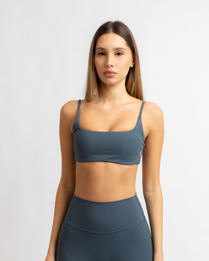 Power Criss Cross Bra - Midnight Blue