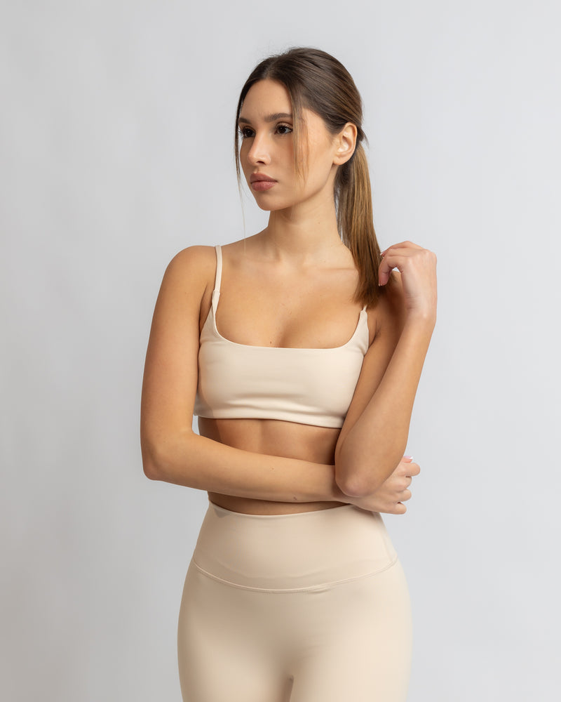 Power Criss Cross Bra - Beige
