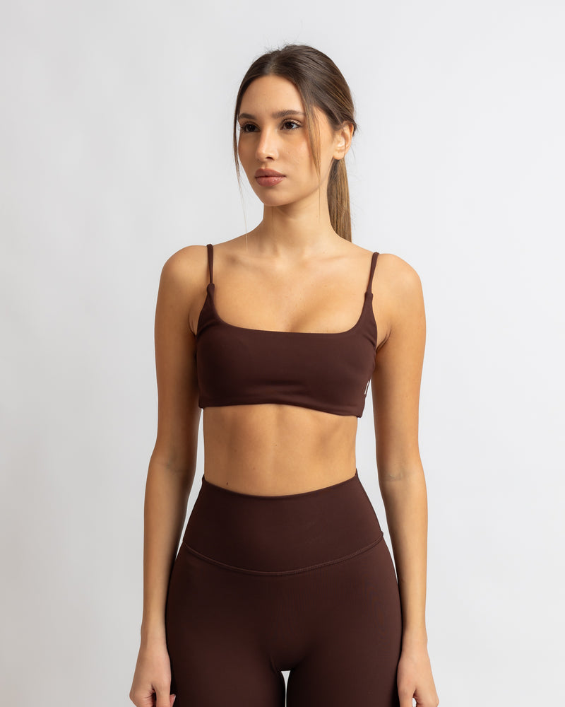 Power Criss Cross Bra - Black Coffee
