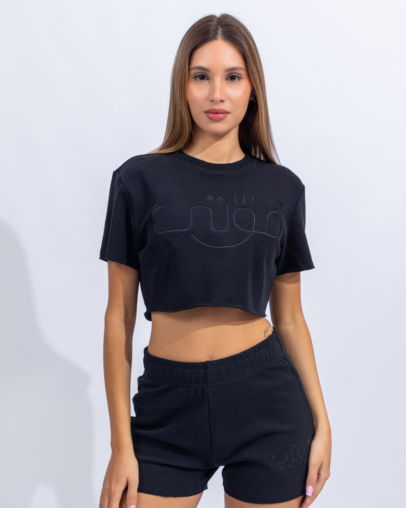 Atlas Crop Top - Black