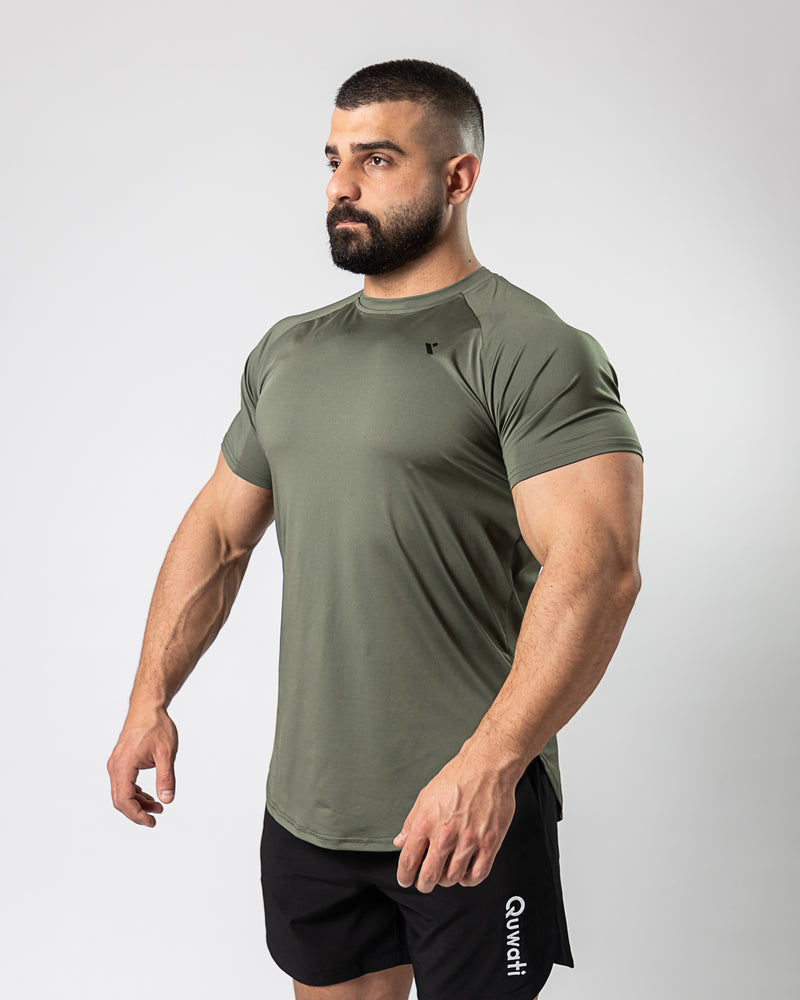 Icon Muscle Tee-Army Green