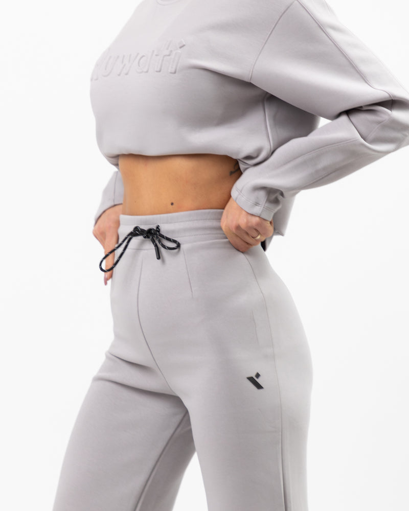 Shield Wide Leg Pants - Light Grey