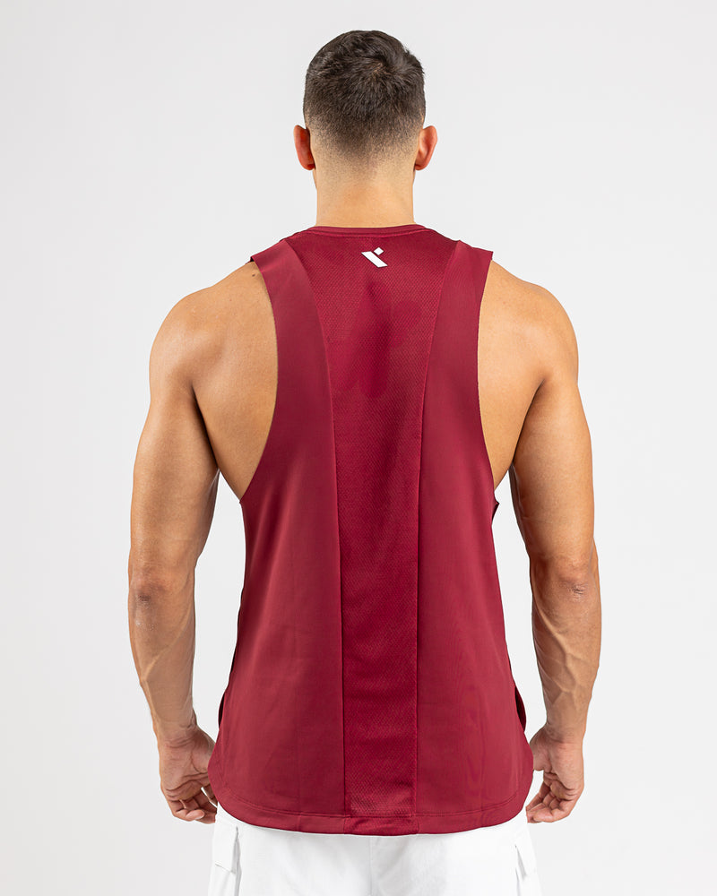 Icon Cut Off Stringer-Wine Red