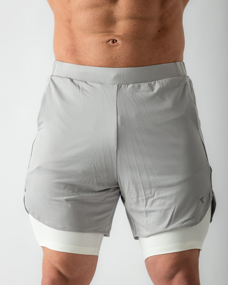 Matrix 2 in 1 Shorts-Grey