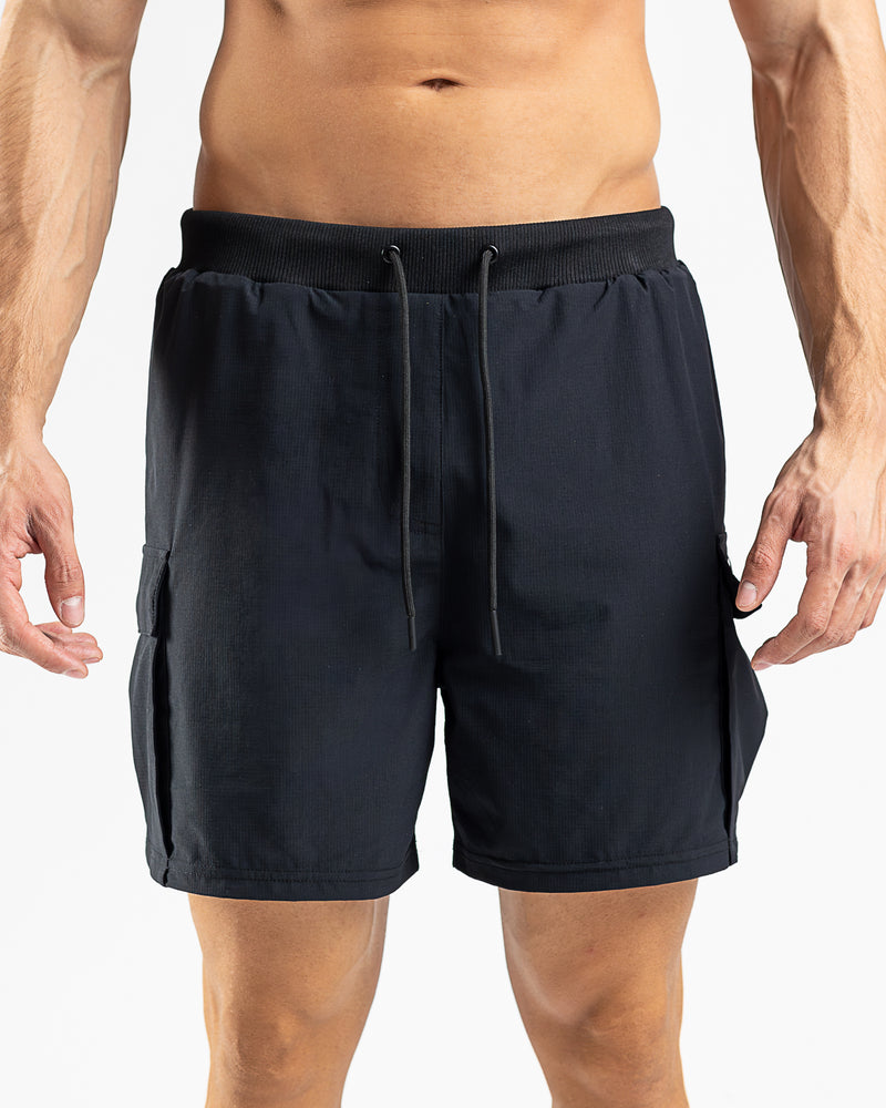 Icon 2-in-1 Cargo Shorts-Black