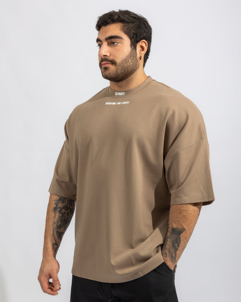 Power Oversized Tee - Brown