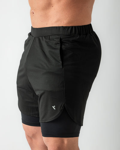 Matrix 2 in 1 Shorts-Black