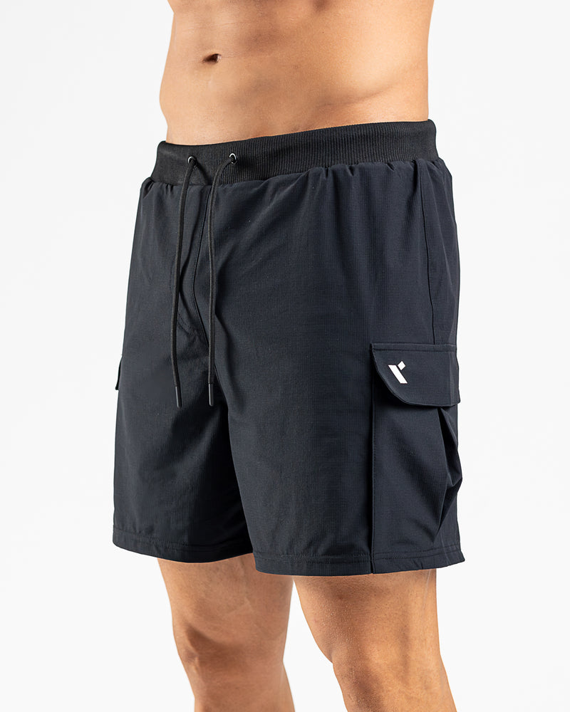 Icon 2-in-1 Cargo Shorts-Black