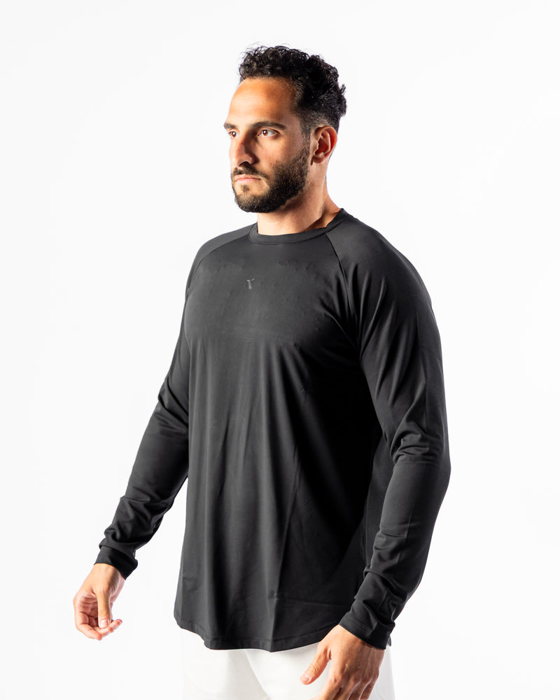 Momentum Long Sleeve Tee-Black
