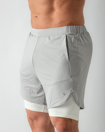 Matrix 2 in 1 Shorts-Grey