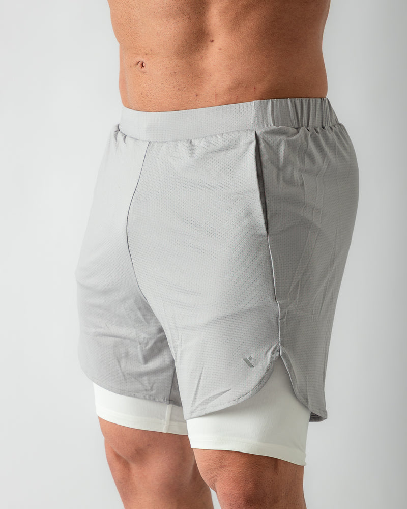 Matrix 2 in 1 Shorts-Grey