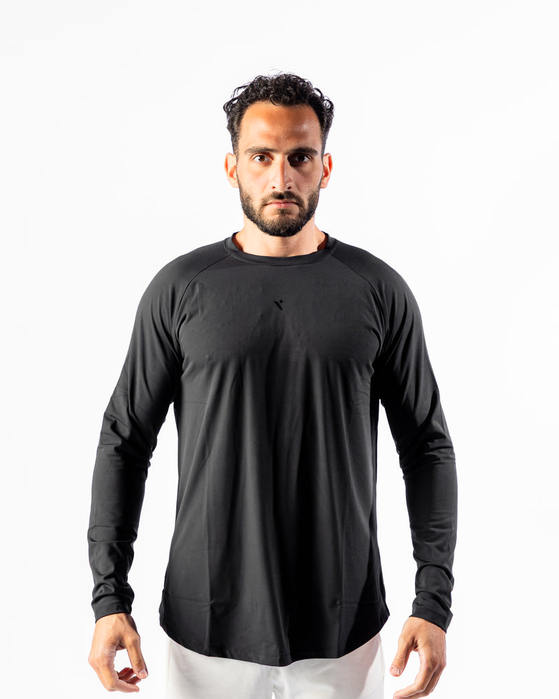 Momentum Long Sleeve Tee-Black