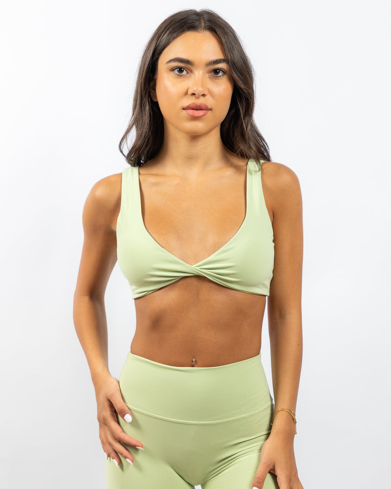 Power Twist Bra - Light Green