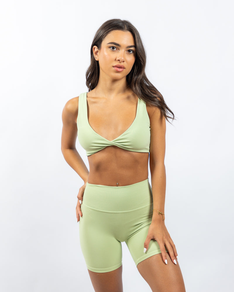 Power Twist Bra - Light Green