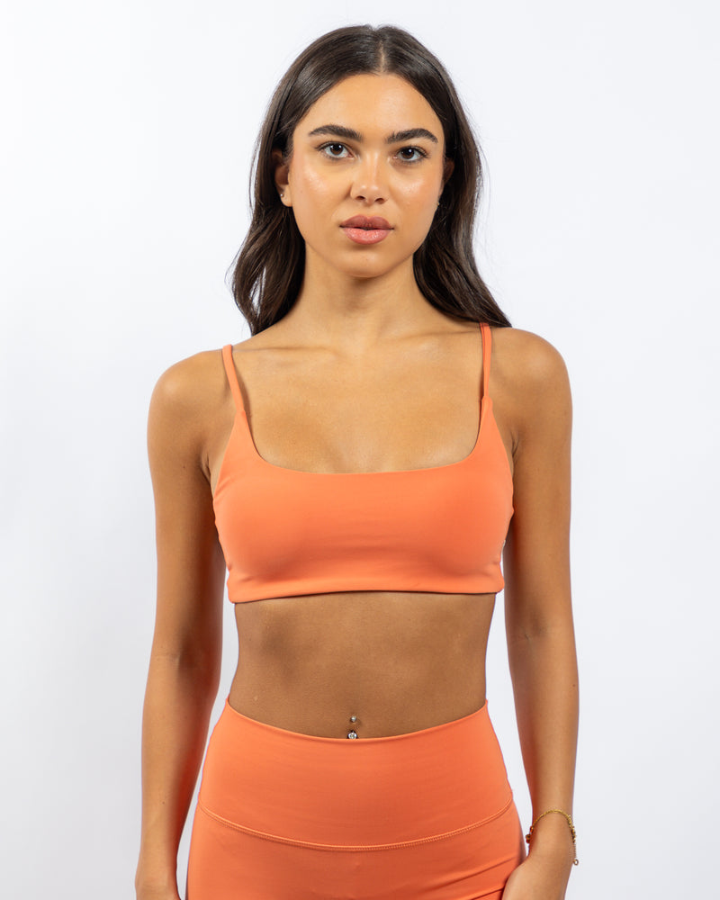 Power Criss Cross Bra - Coral