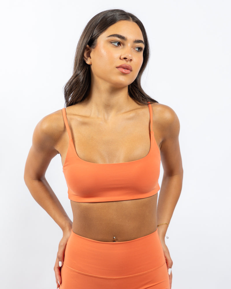 Power Criss Cross Bra - Coral