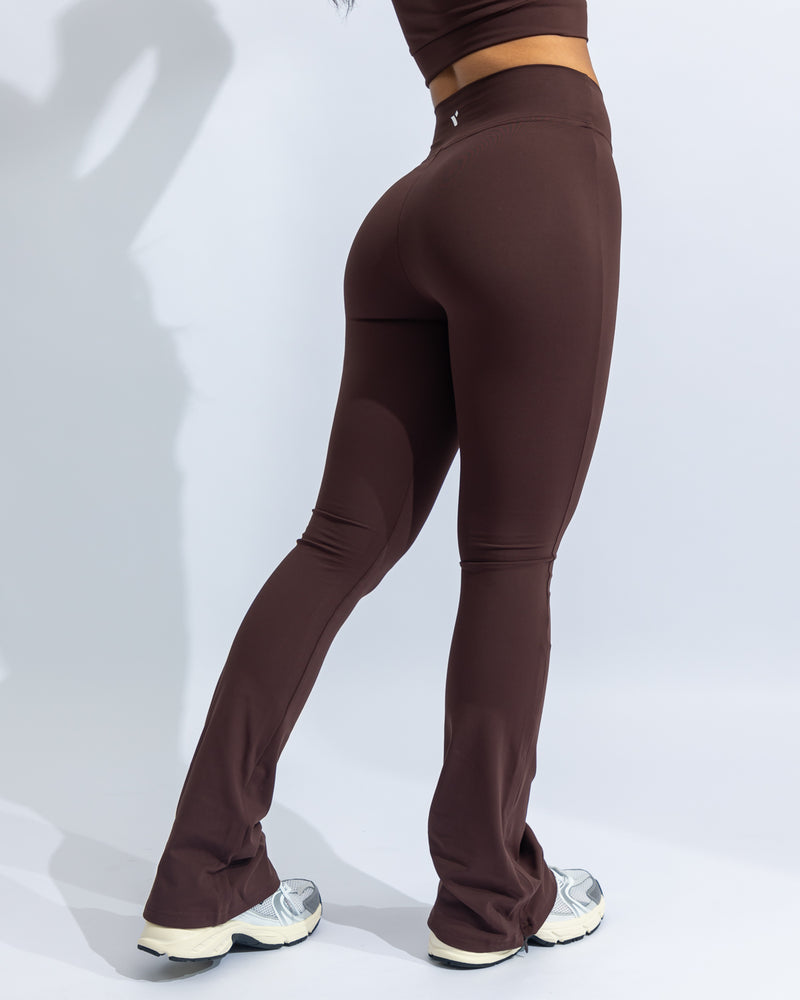 Power Classic Split Hem Leggings - Coffee