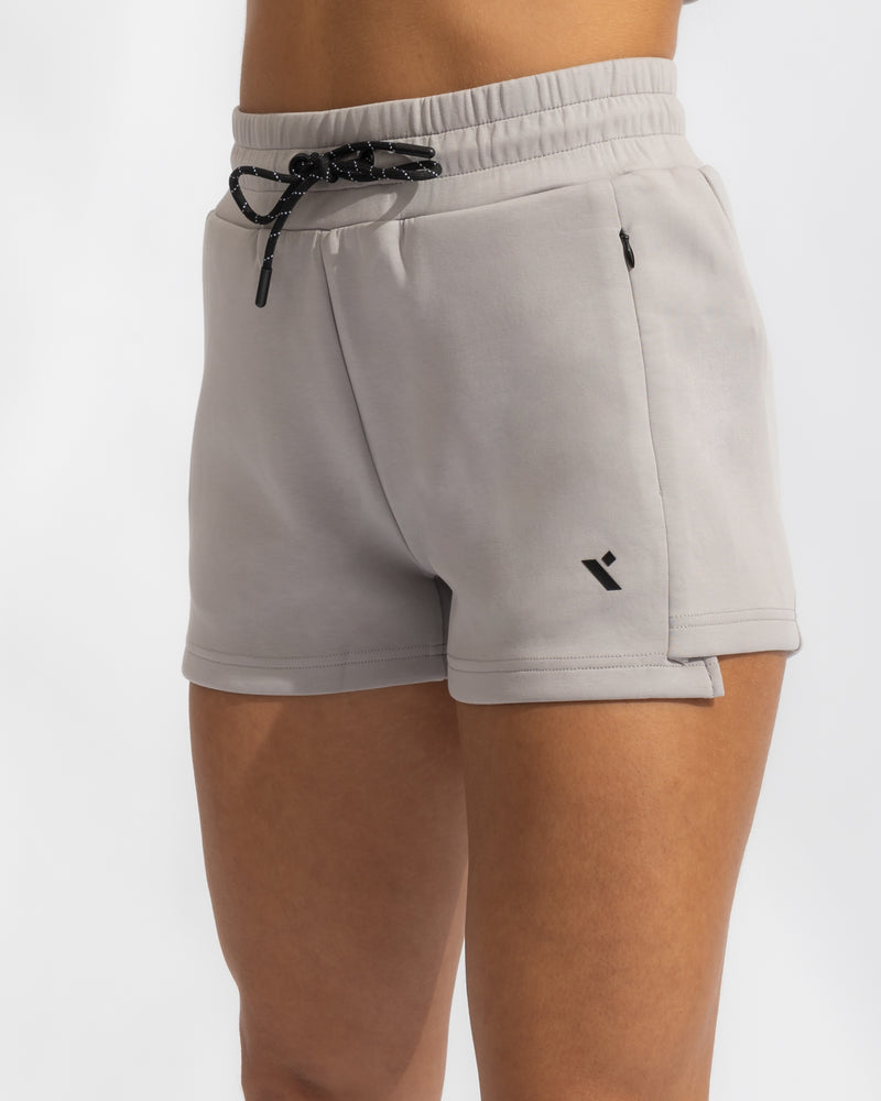 Shield Women Shorts - Light Grey