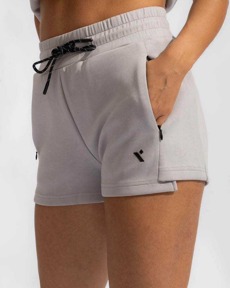 Shield Women Shorts - Light Grey