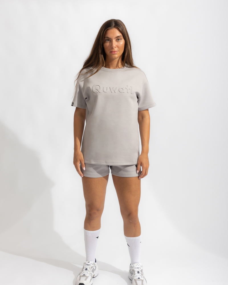 Shield Women Shorts - Light Grey