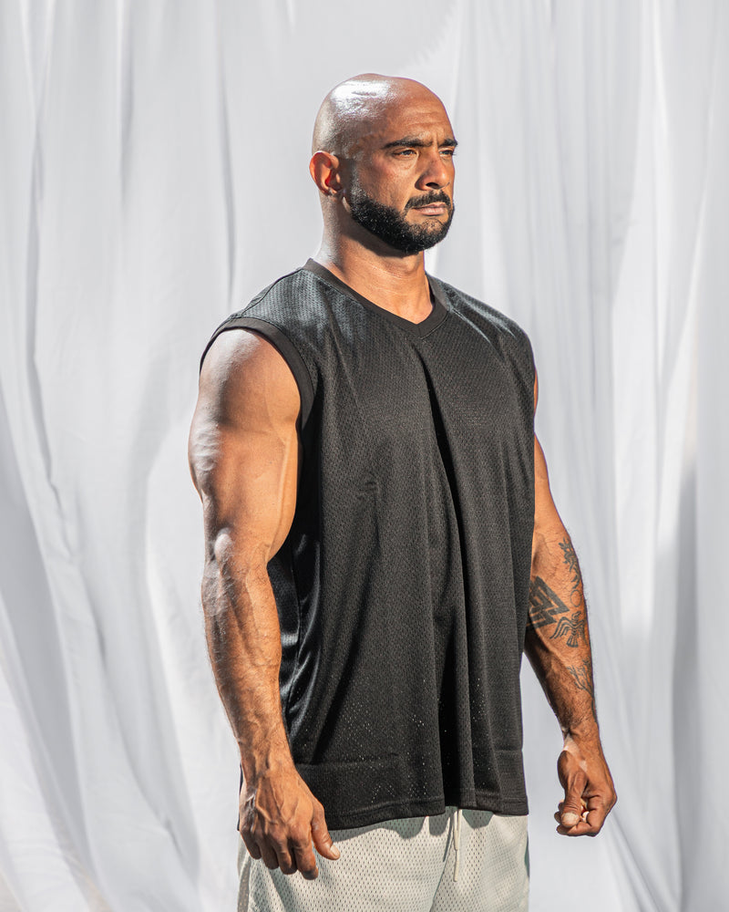 Core Tank Jersey-Black
