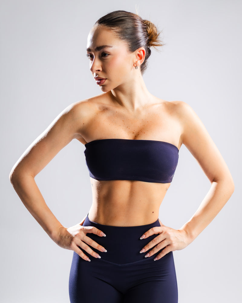 Elevate Bandeau Bra-Ink Blue