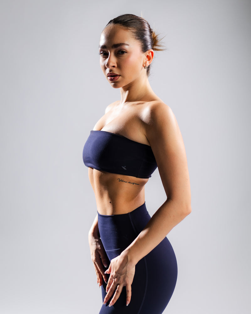 Elevate Bandeau Bra-Ink Blue