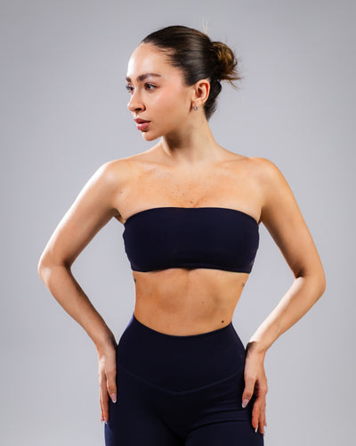 Elevate Bandeau Bra-Ink Blue