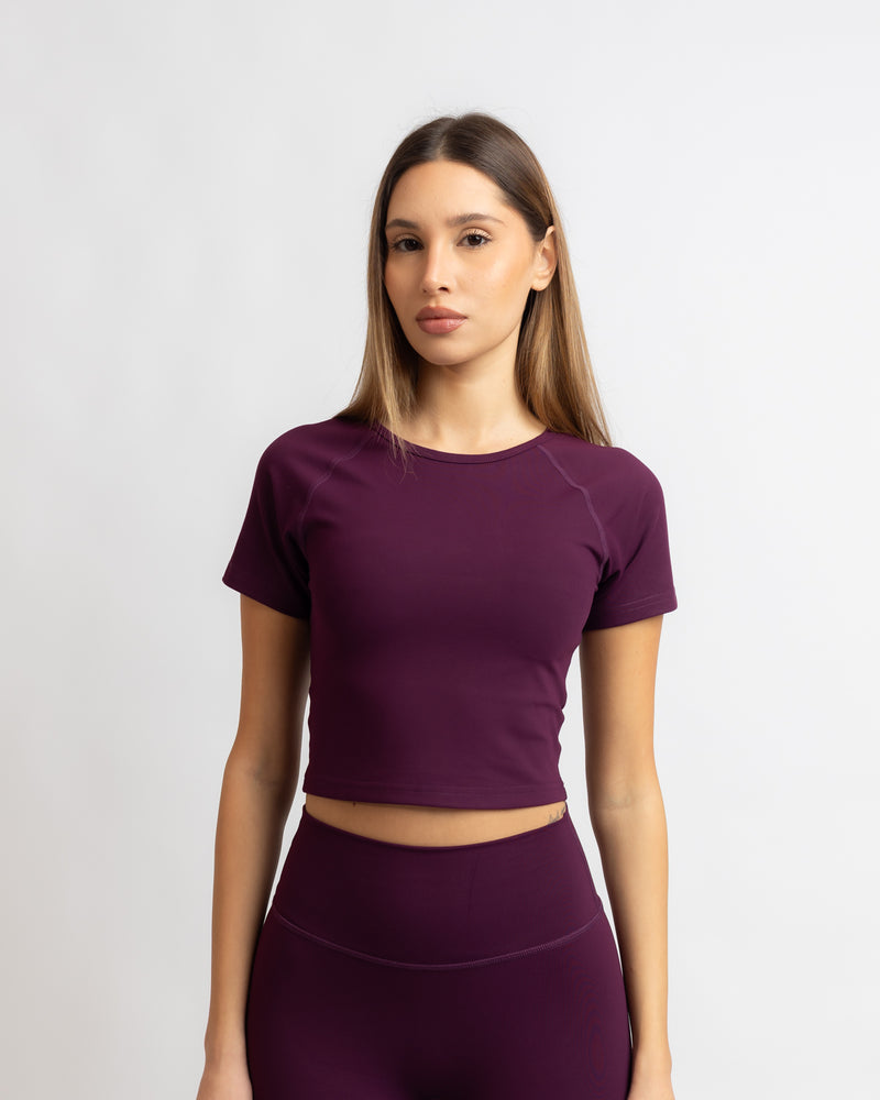 Power Crop Tee - Grape