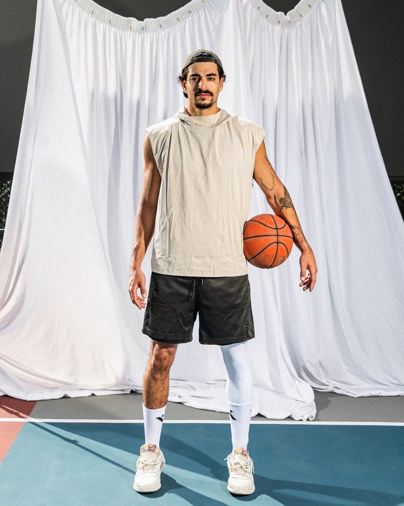 Core Double Face Tank-Brown