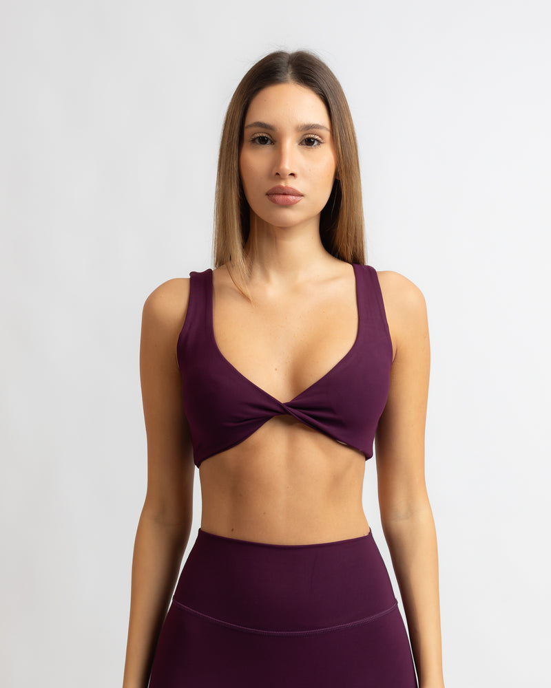 Power Twist Bra - Grape