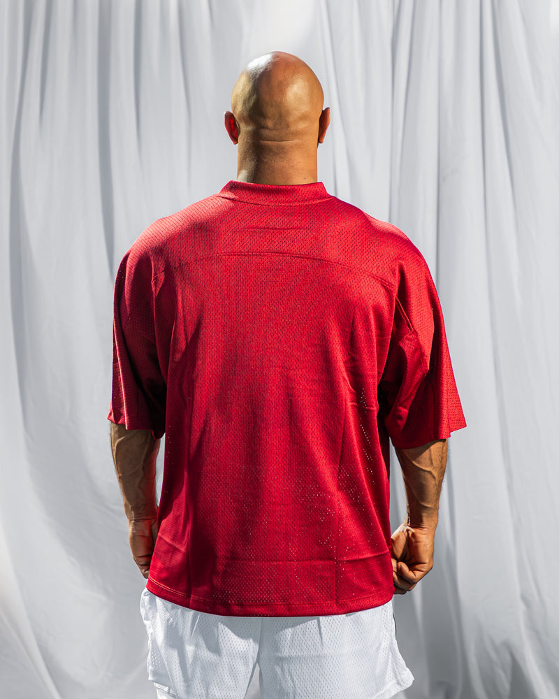 Core Oversized Tee-Dark Red