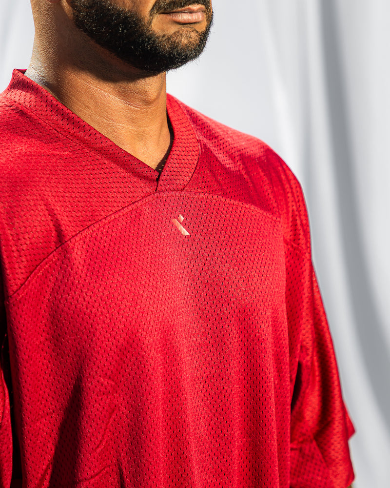 Core Oversized Tee-Dark Red