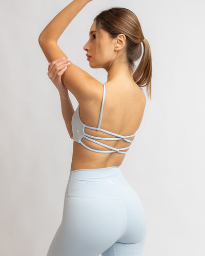 Power Criss Cross Bra - Baby Blue