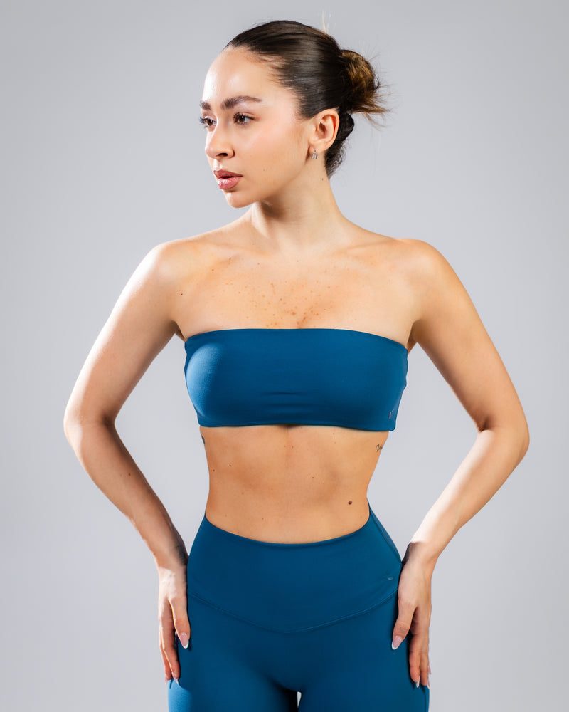 Elevate Bandeau Bra-Turquoise