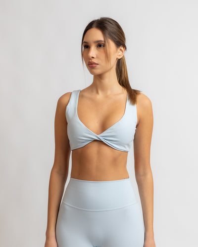 Power Twist Bra - Baby Blue