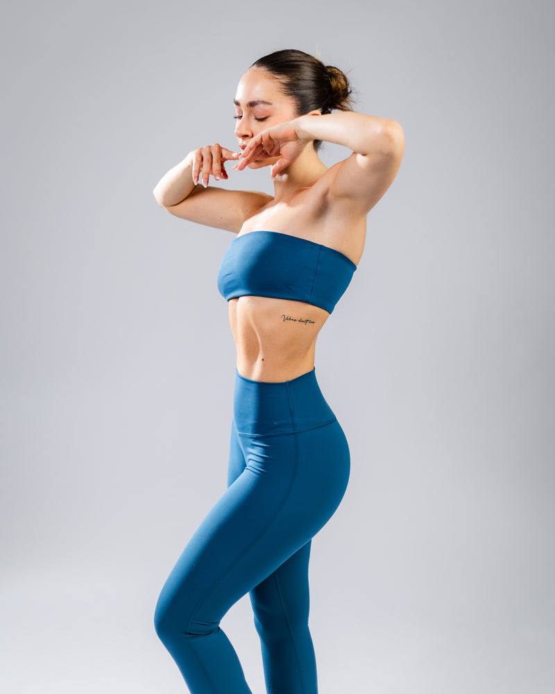 Elevate Bandeau Bra-Turquoise